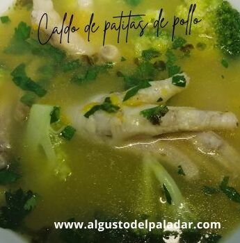 ingredientes para sopa de patas de pollo