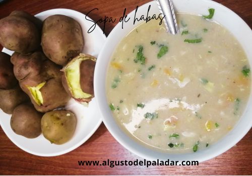 ingredientes para preparar caldo de habas